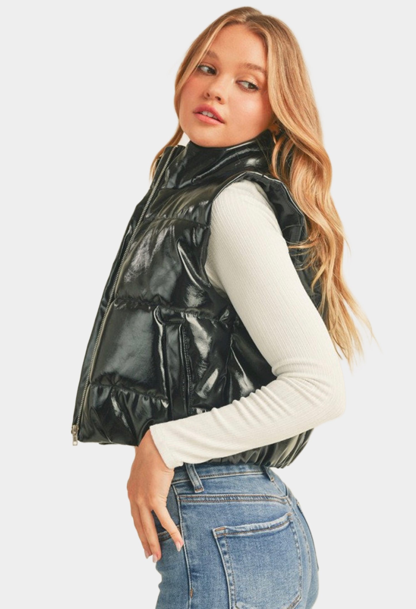 Kehlani Puffer Vest in Black