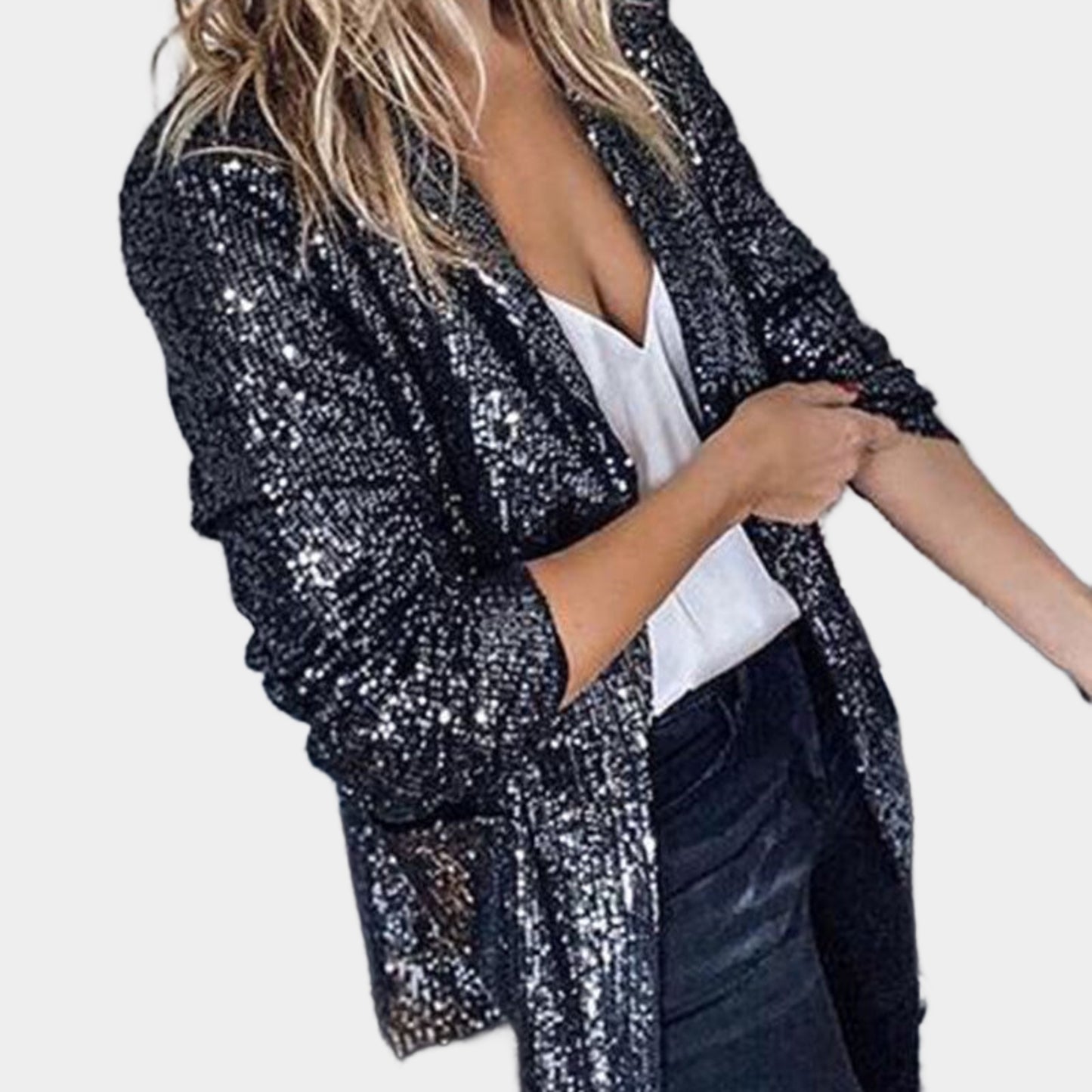 Ashten Sparkle Blazer in Black