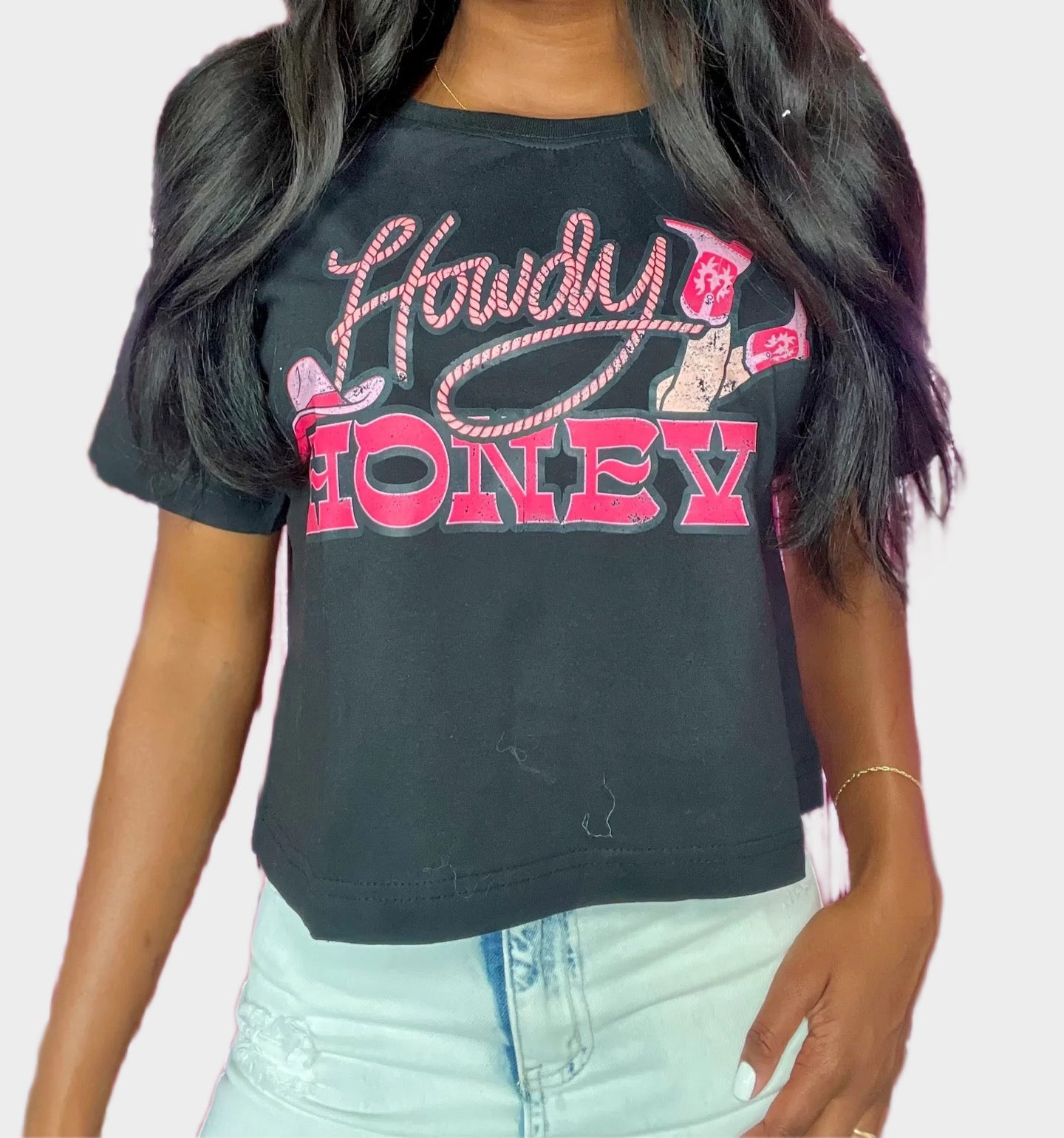 Howdy Honey Crop Tee