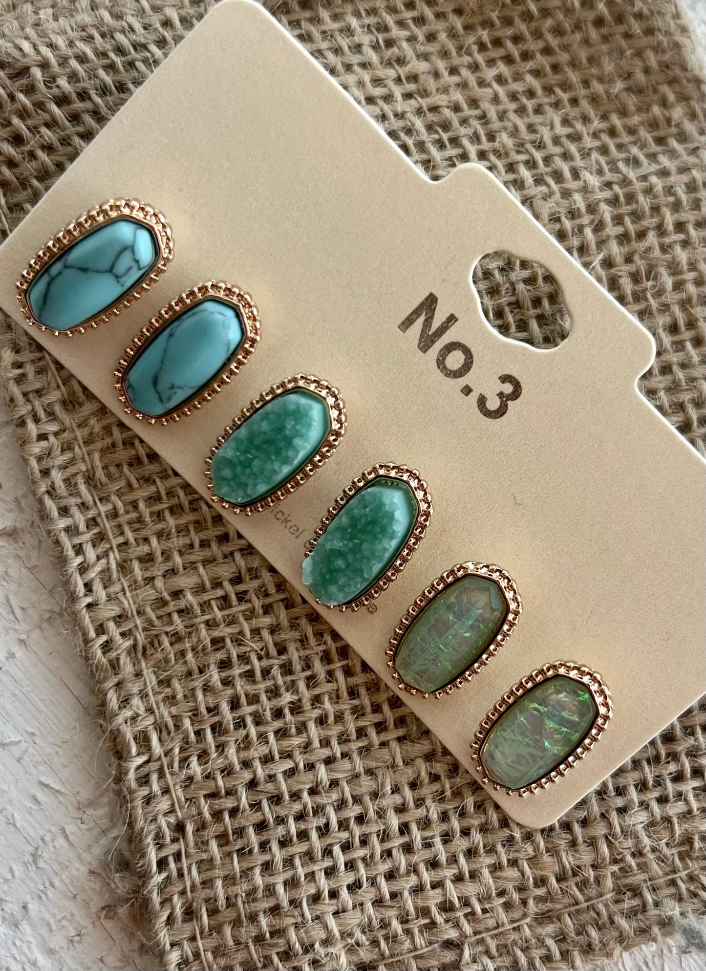 Jamie Earring Set in Turquoise