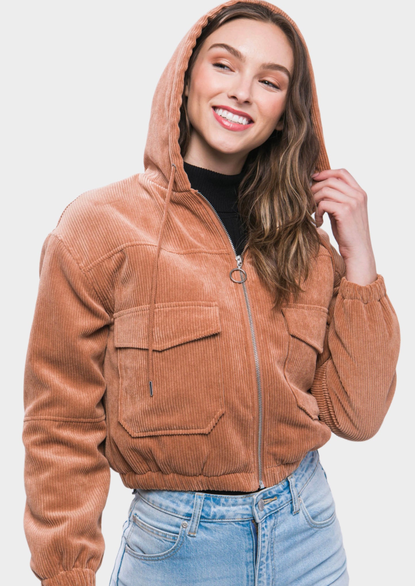 Kinslee Corduroy Jacket in Camel