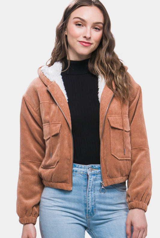Kinslee Corduroy Jacket in Camel