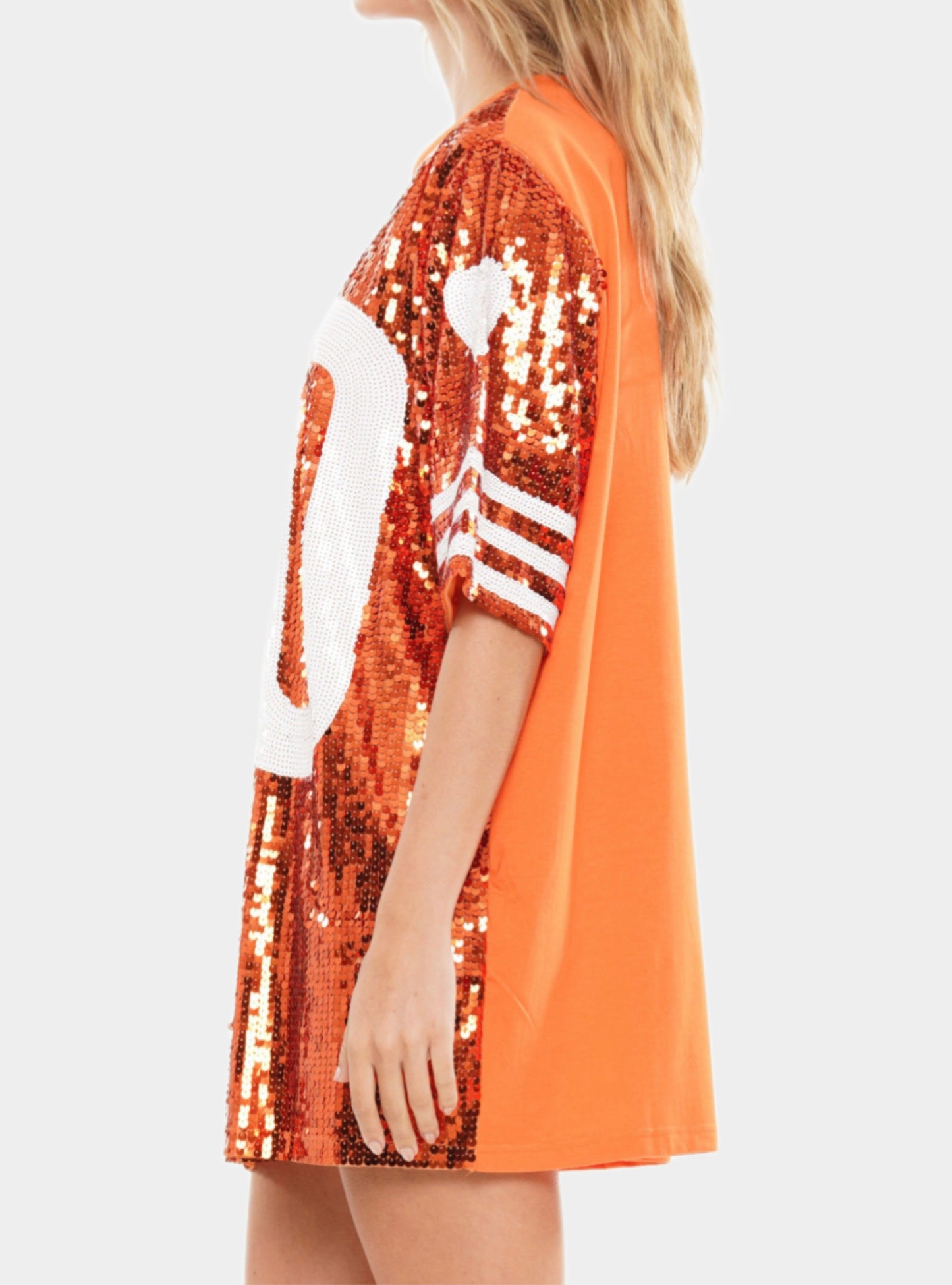 Double Zero Sequin Dress in Orange