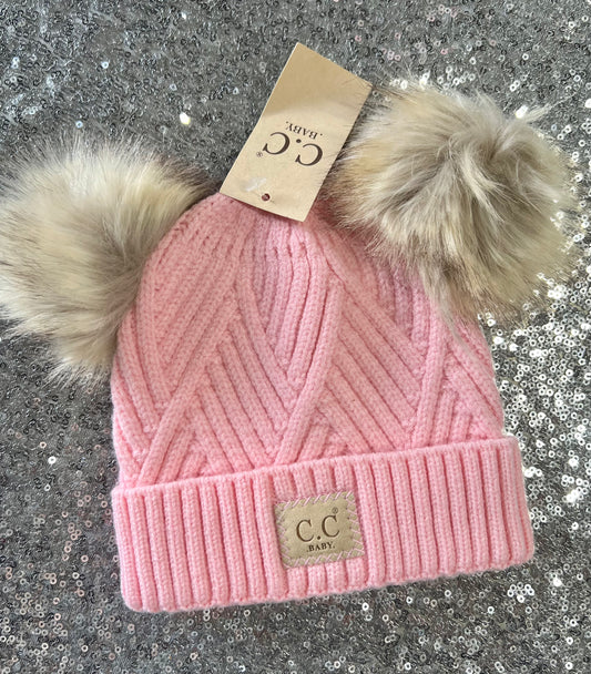 Oaklynn Baby Beanie in Pink