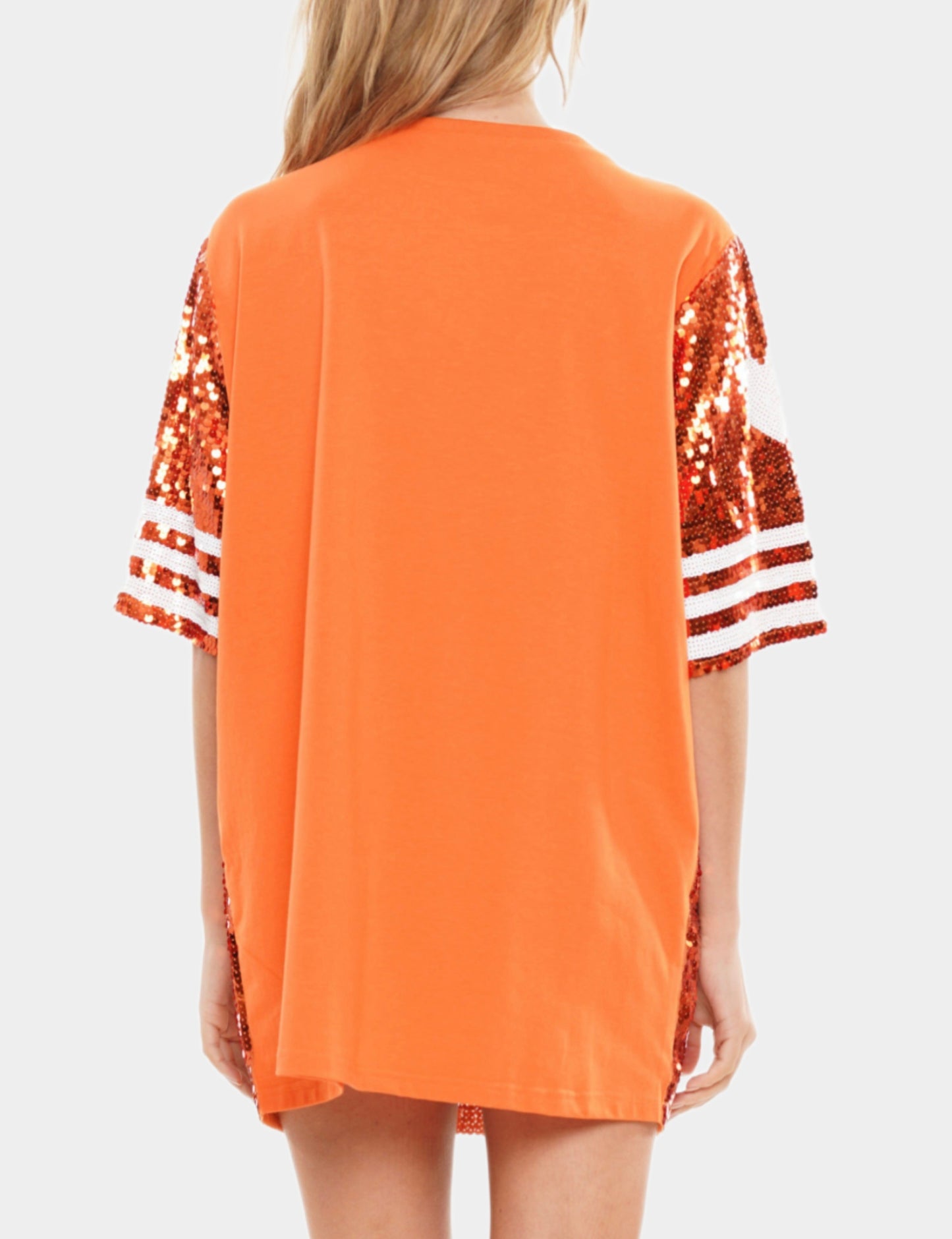 Double Zero Sequin Dress in Orange