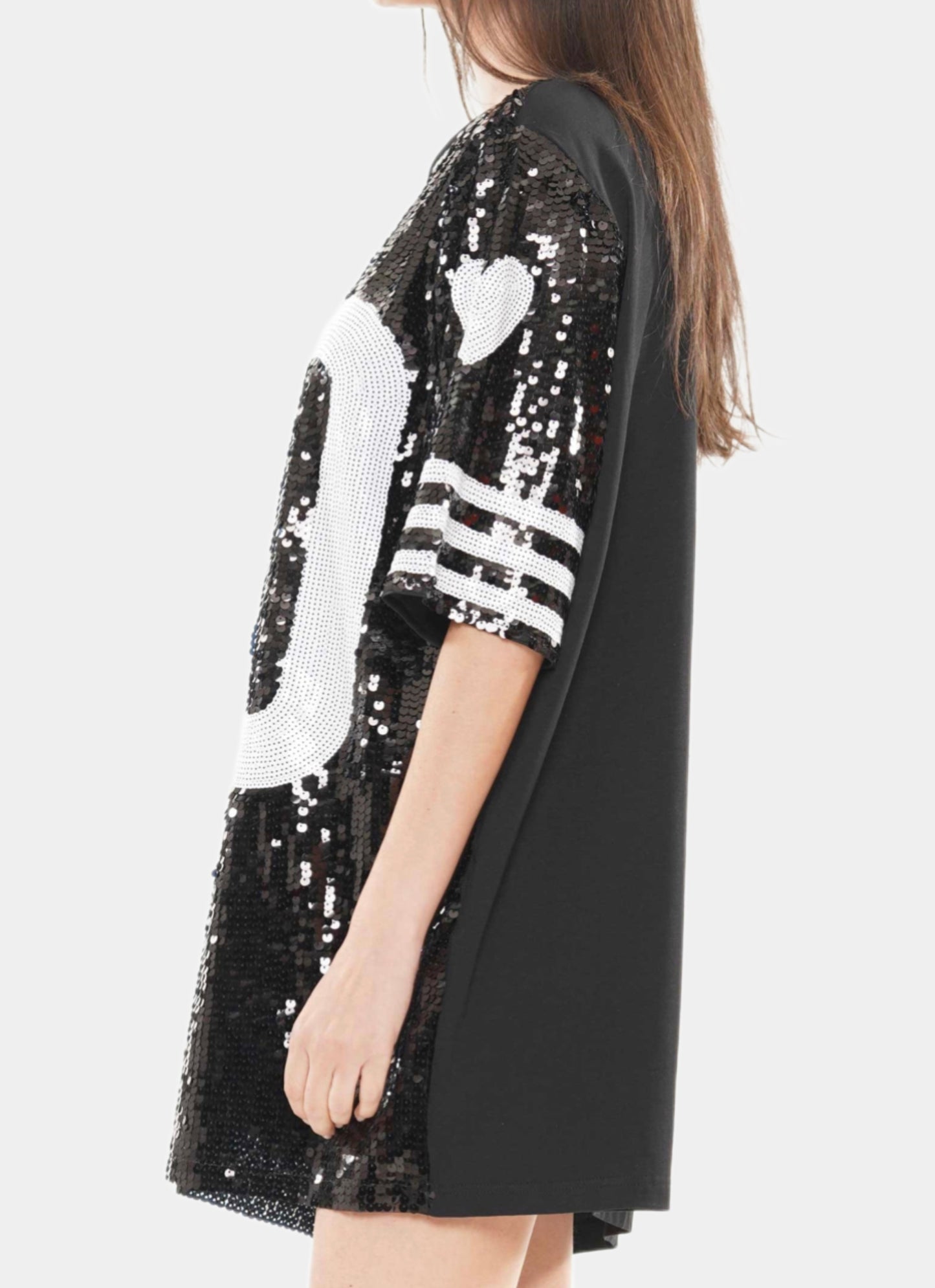 Double Zero Sequin Dress in Black