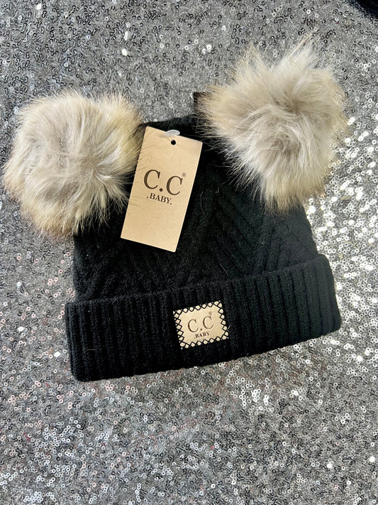 Oaklynn Baby Beanie in Black