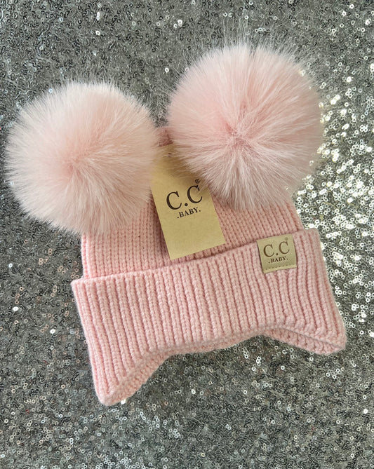 Paisley Baby Beanie in Pink