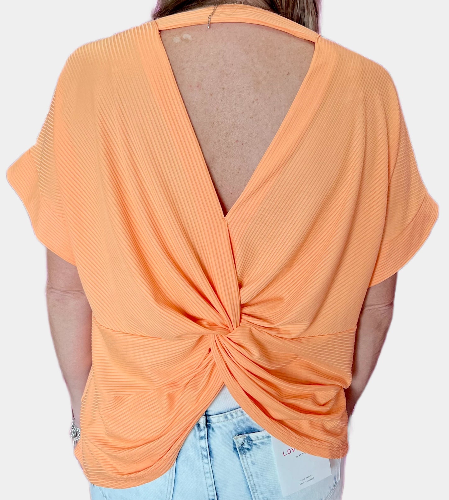 Madelyn Criss Cross Top in Orange