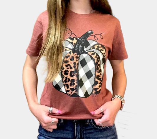Plaid Pumpkin Tee