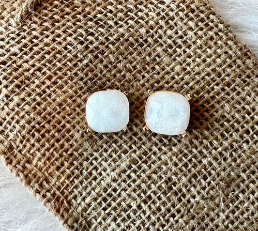 Jenna Stud Earring in White