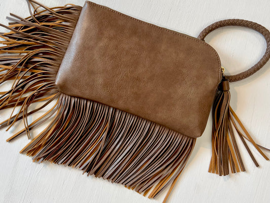 Loralei Wristlet in Brown