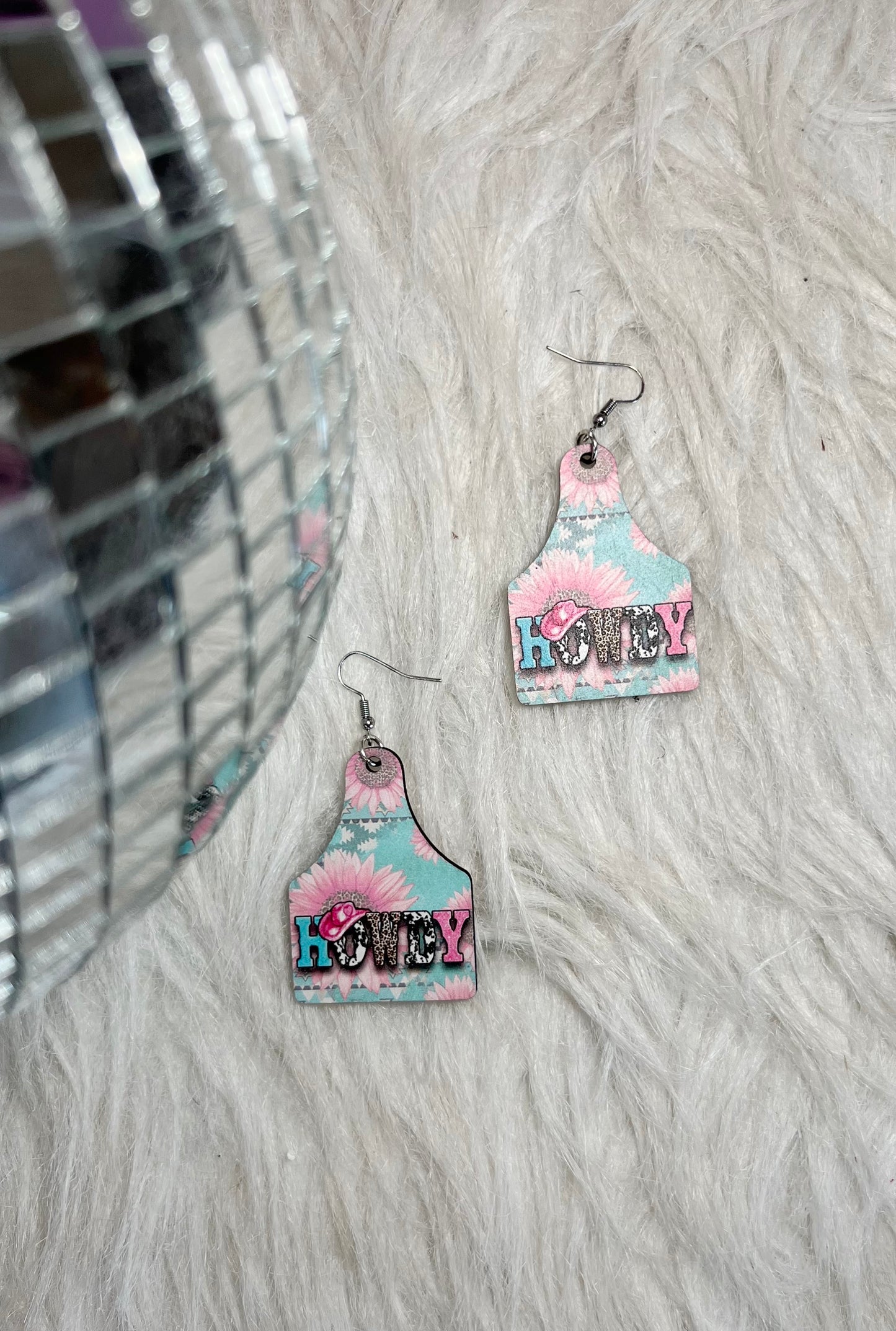 Howdy Tag Earrings