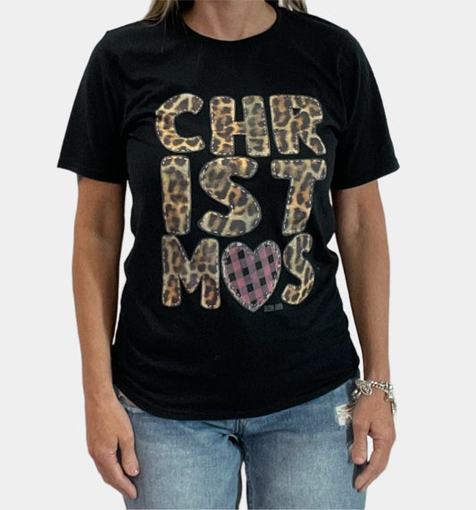 Christmas Leopard Tee