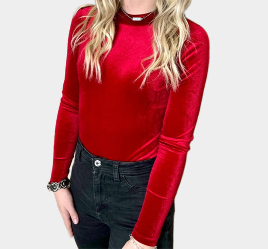 Carson Bodysuit in Red