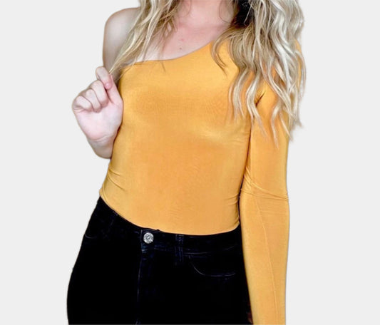 Charlotte Bodysuit in Mustard