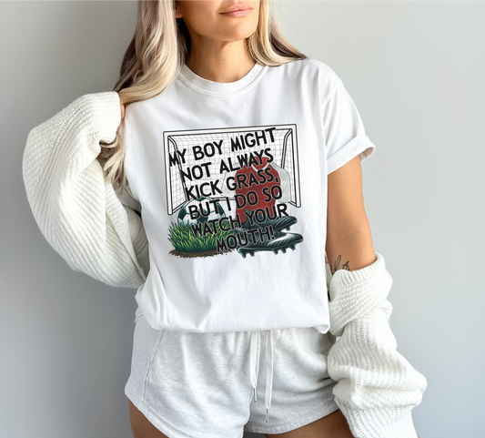 Might not always kick grass - boy