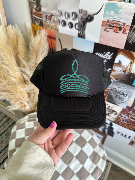 Stone Boot Stitch Trucker Hut